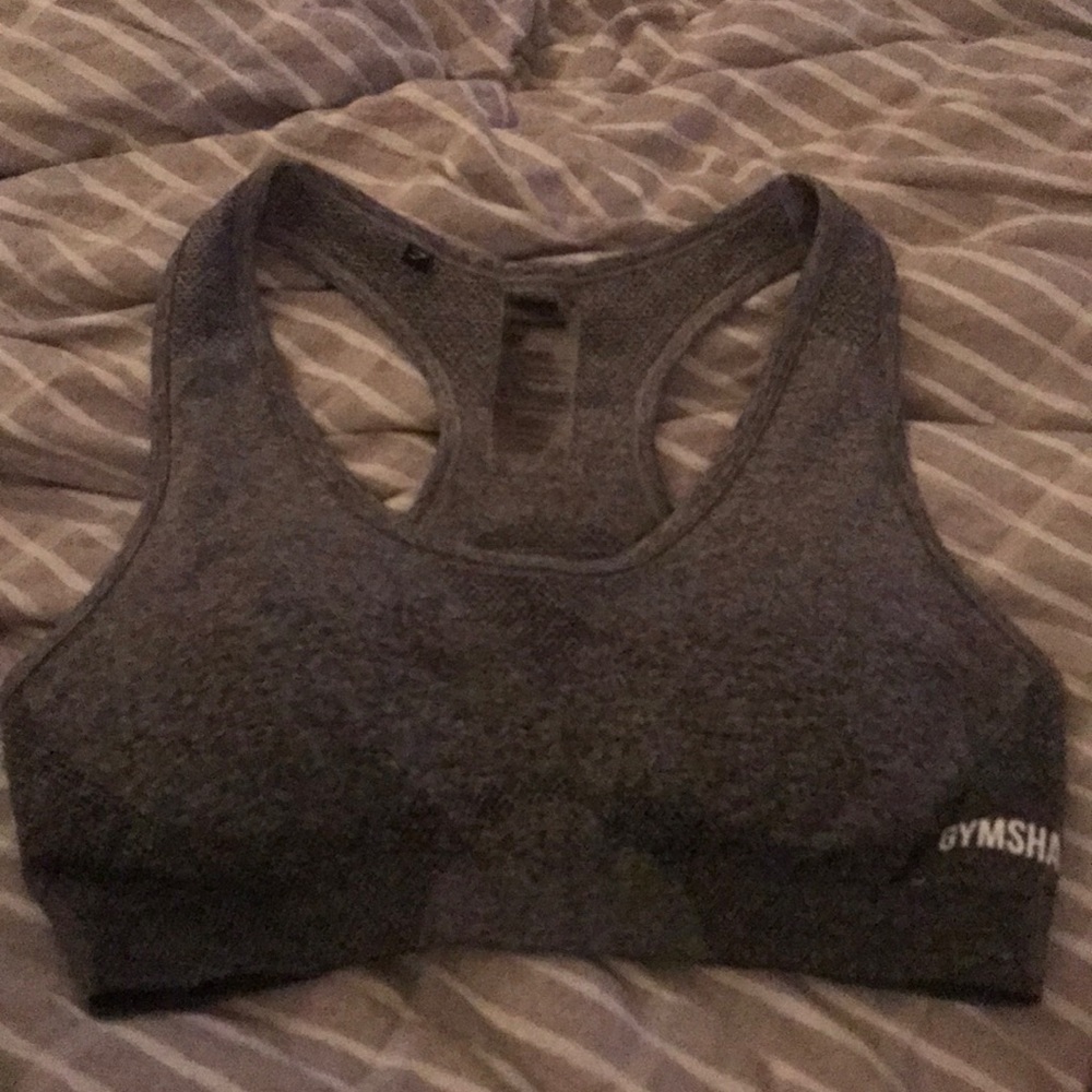 Gymshark grey seamless sports bra